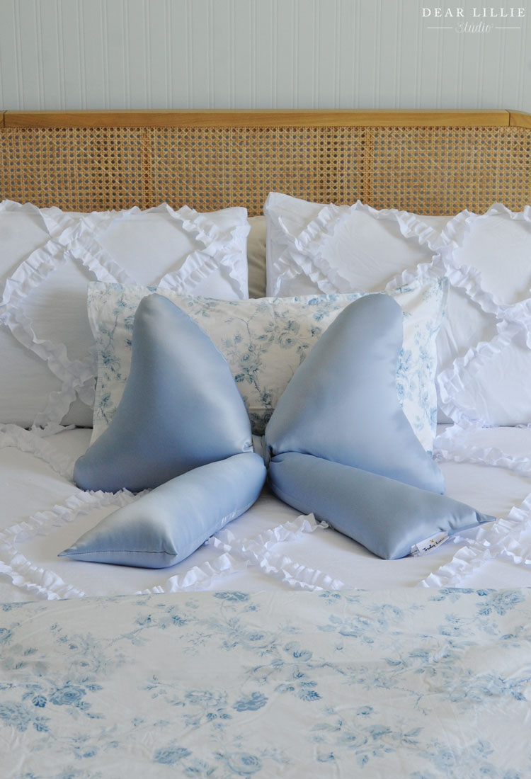 Ruffles and Blue Floral Bedding