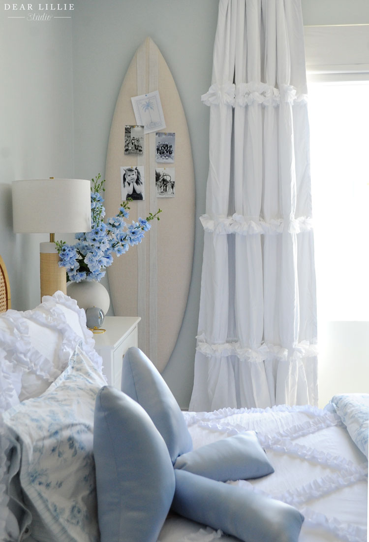 Ruffles and Blue Floral Bedding