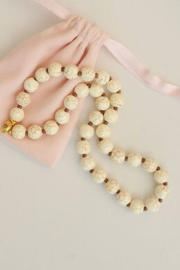 The Millie Necklace in Ivory Howlite
