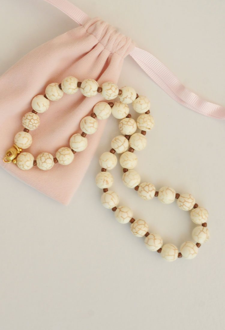 The Millie Necklace in Ivory Howlite