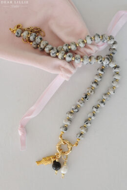 The Sailor Clasp Necklace in Dalmation