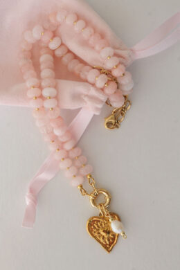 The Sailor Clasp Necklace in Light Pink