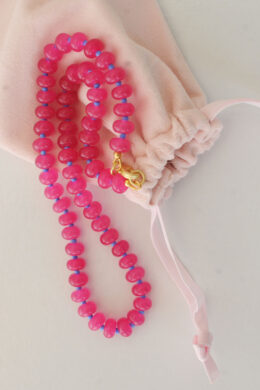 The Candy Necklace in Bright Pink and Periwinkle