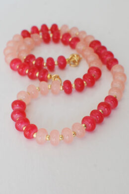 The Candy Necklace in Light and Dark Pink